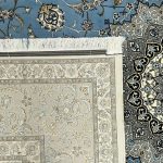 350 x 250cm Persian Blue Nain Design Fine Quality Machine Made Rug - Image 8
