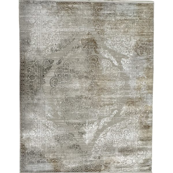 400 x 300cm Minimal Moroccan Diamond Textured Rug – Soft Neutral Tone