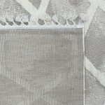 400 x 300cm Moroccan Style Diamond Pattern Rug – Soft Neutral Textured Design - Image 8