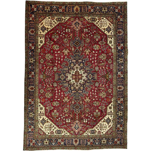 280cm x 200cm Hand-Knotted Persian Geometric Tabriz