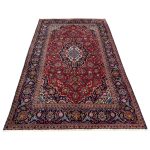 303cm x 190cm Hand-Knotted Persian Kashan Floral Medallion Rug - Image 5