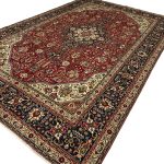 305cm x 200cm Hand-Knotted Persian Geometric Tabriz Wool Rug - Image 8