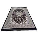 300 x 200cm Persian Mashad Medallion Design Black Rug - Image 2