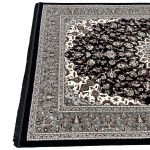 300 x 200cm Persian Mashad Medallion Design Black Rug - Image 7