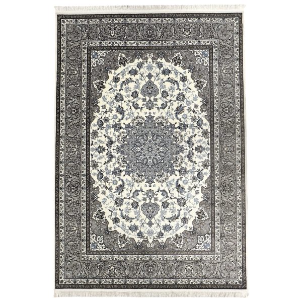 300 x 200cm Persian Kashan Elephant Feet Border Design Cream Rug