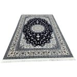 300 x 200cm Persian Nain Design Fine Machine Made Navy\Cream Rug - Image 2