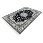 300 x 200cm Persian Nain Design Fine Machine Made Navy\Cream Rug - Image 3