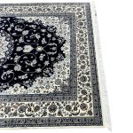 300 x 200cm Persian Nain Design Fine Machine Made Navy\Cream Rug - Image 7