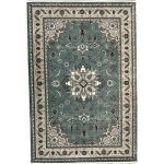 300 x 200cm Persian Floral Mashad Design Fine Machine Made Blue Rug