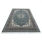 300 x 200cm Persian Floral Kashan Design Fine Machine Made Blue Rug - Image 2