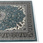 300 x 200cm Persian Floral Kashan Design Fine Machine Made Blue Rug - Image 7