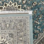 300 x 200cm Persian Floral Kashan Design Fine Machine Made Blue Rug - Image 8
