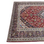 360 x 255cm Hand Knotted Kashan Persian  Red Medallion Design Rug - Image 9