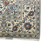 298cm x 200cm Hand-Knotted Floral Persian Kashan Cream Rug