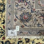 298 x 200cm Persian Hand-Knotted Floral Kashan Cream Rug - Image 11