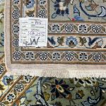 367cm x 255cm Hand-Knotted Floral Persian Kashan Olive Green Rug
