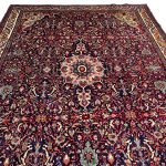 360 x 265cm Hand Knotted Vintage Persian Kashan Wool Rug - Image 3