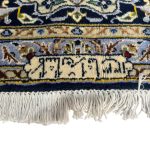 350 x 260cm Hand-Knotted Navy & Cream Kashan Wool Rug - Image 5