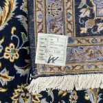 navy kashan rug