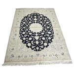 200cm x 150cm Hand Knotted Premium Nain 9la Wool And Silk Rug - Image 3