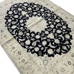 200cm x 150cm Hand Knotted Premium Nain 9la Wool And Silk Rug - Image 4