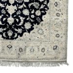 200cm x 150cm Hand Knotted Premium Nain 9la Wool And Silk Rug - Image 6