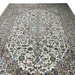 416 x 288cm Hand-Knotted Persian  Floral Kashan Cream Rug - Image 2