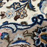 416 x 288cm Hand-Knotted Persian  Floral Kashan Cream Rug - Image 4