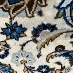 416 x 288cm Hand-Knotted Persian  Floral Kashan Cream Rug - Image 8