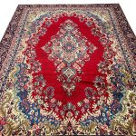340cm x 245cm Hand-Knotted Red Kashan Shah Abbasi Rug - Image 2