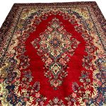 340cm x 245cm Hand-Knotted Red Kashan Shah Abbasi Rug - Image 3