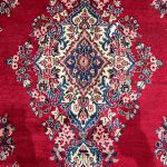 340cm x 245cm Hand-Knotted Red Kashan Shah Abbasi Rug - Image 5