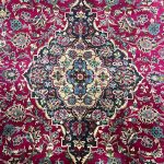 390 x 297cm Hand-Knotted Persian Kashan Cherry Red Rug - Image 5