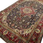 336 x 218cm Hand-Knotted Persian Heriz Geometric Medallion Rug - Image 4