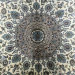 394cm x 294cm Hand-Knotted Floral Persian Kashan Cream Rug - Image 5