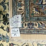 394cm x 294cm Hand-Knotted Floral Persian Kashan Cream Rug - Image 8