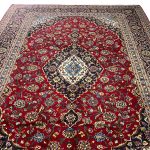 344cm x 250cm Hand-Knotted Persian Kashan Wool Rug - Image 2