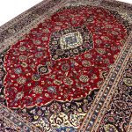 344cm x 250cm Hand-Knotted Persian Kashan Wool Rug - Image 4