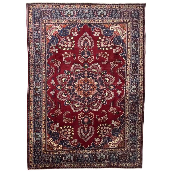 295cm x 200cm Hand-Knotted Persian Kashan Medallion Rug
