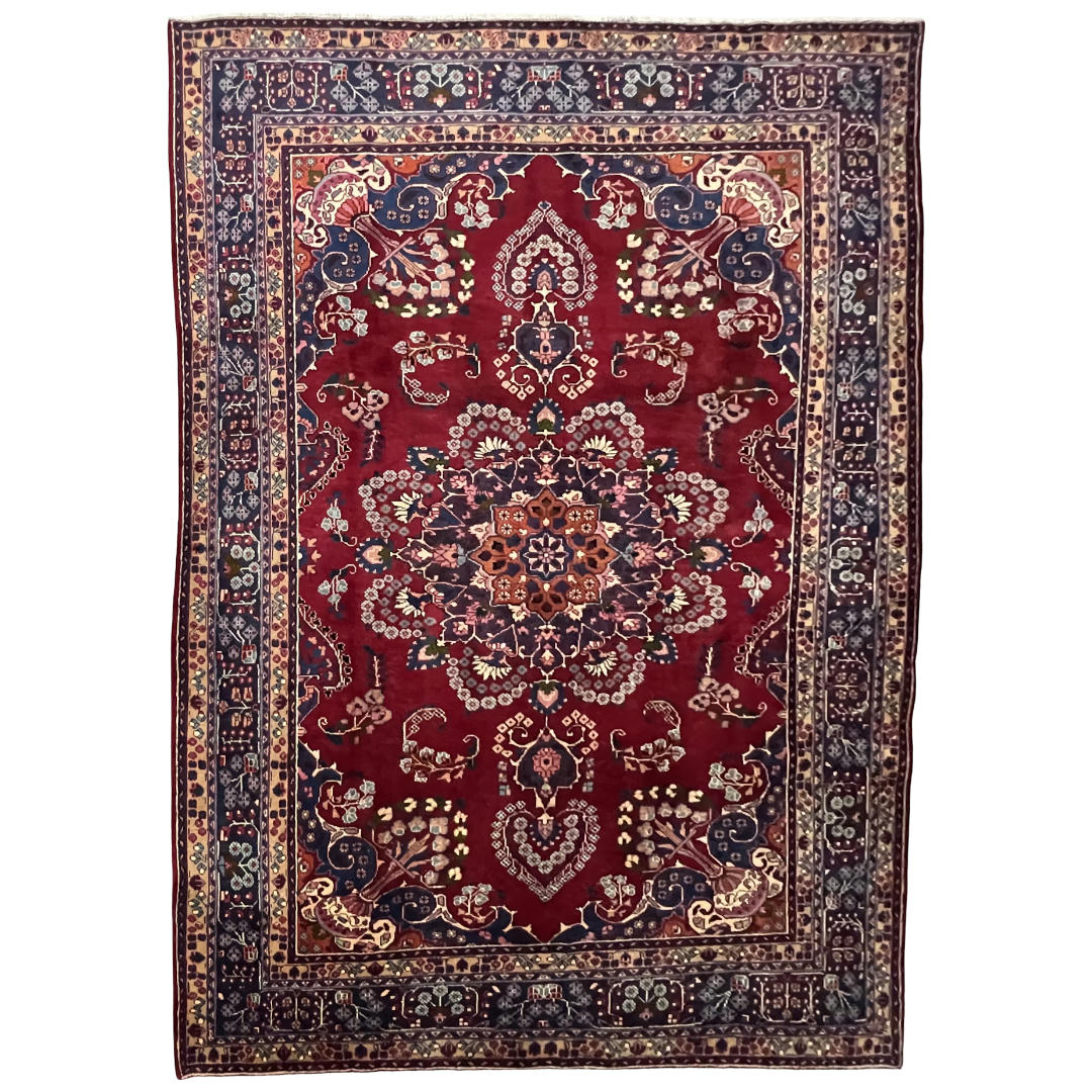 IMG_1047 295cm x 200cm Hand-Knotted Persian Kashan Medallion Rug - Image 1
