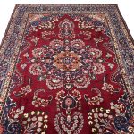 295cm x 200cm Hand-Knotted Persian Kashan Medallion Rug - Image 2