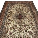 290cm x 195cm Hand-Knotted Persian Vintage Geometric Tabriz Wool Rug - Image 2