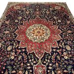 310cm x 215cm Hand-Knotted Persian Kashan Floral Medallion Rug - Image 2