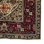 290 x 200cm Hand-Knotted Persian Geometric Navy Tabriz Wool Rug - Image 6