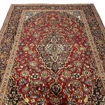 280cm x 200cm Hand-Knotted Persian Red Kashan Wool Rug - Image 2