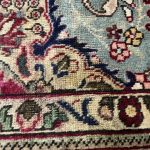 290cm x 200cm Hand-Knotted Persian Floral Mashad Wool Rug - Image 5