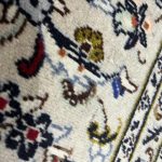 290 x 198cm Hand-Knotted Persian Cream Kashan Wool Rug - Image 6