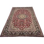 318cm x 210cm Hand-Knotted Persian Red Floral Mashad Design Rug - Image 2