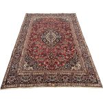 275cm x 200cm Hand-Knotted Persian Kashan Design Red Rug - Image 3