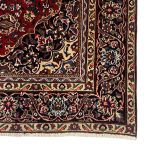 275cm x 200cm Hand-Knotted Persian Kashan Design Red Rug - Image 10